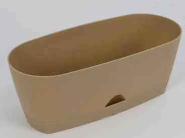 Горшок овальный InGreen Amsterdam д/суккулентов,25см,молочный шоколад